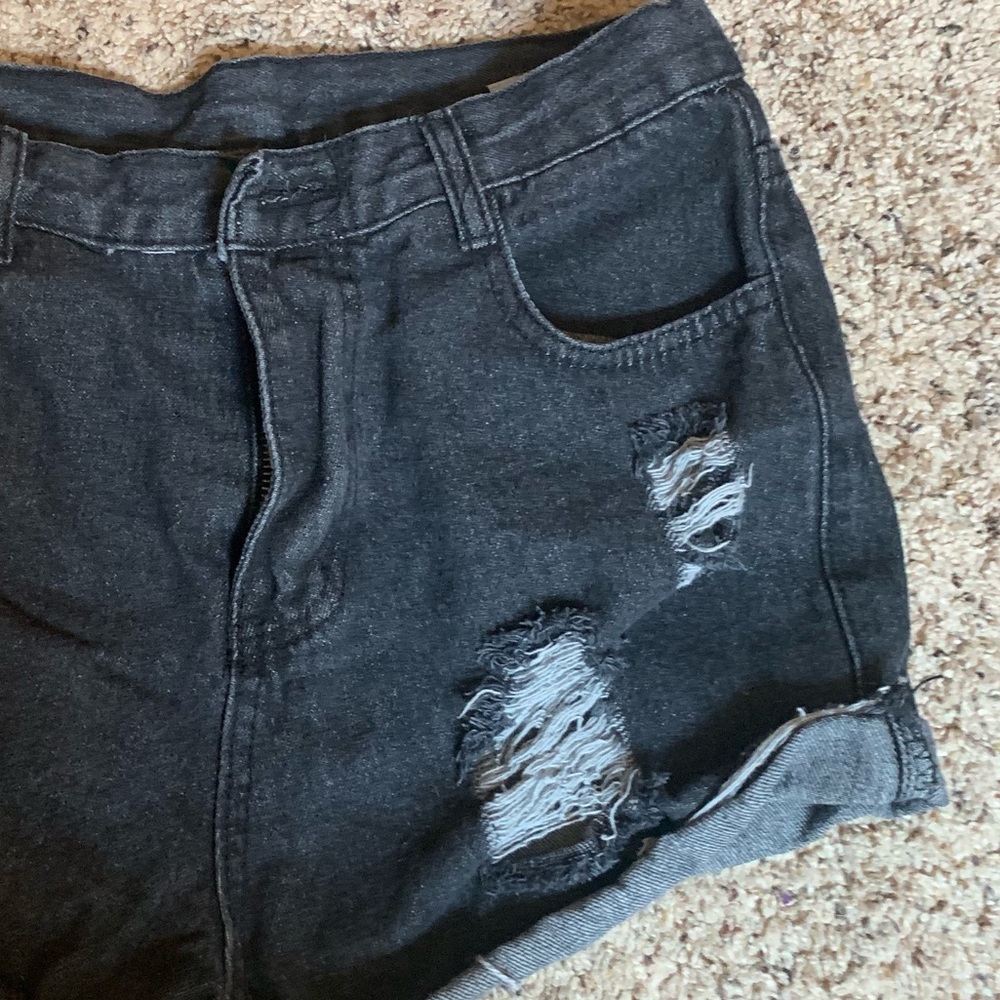 Black Jean Shorts from Shein